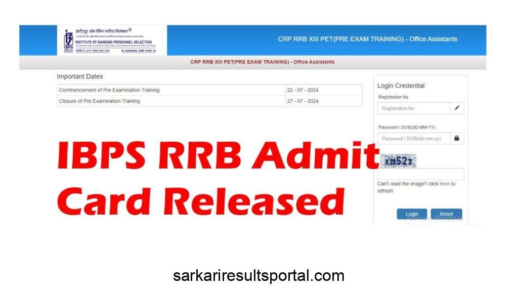 IBPS RRB 13th Recruitment 2024 Office Assistant, Officer Scale I, Pre Exam Result, Scale II and III Admit Card, Officer Scale I Mains Admit Card 2024 for 8500+ Post